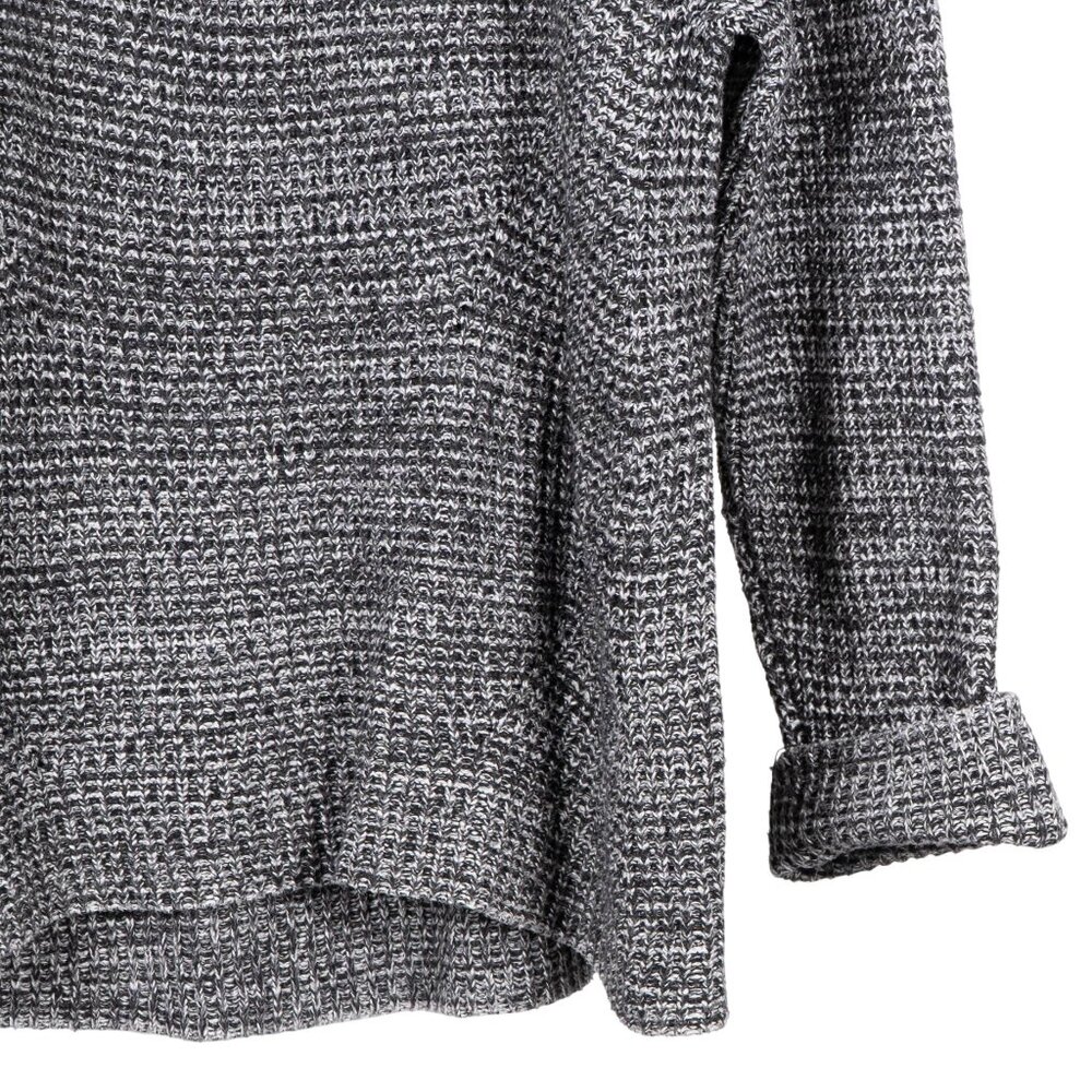 Style & Co Sweater XL Womens Gray Textured Soft Knit Rolled Sleeves Round Neck - Picture 3 of 5